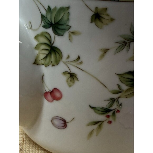 Andrea By Sadek Corona 7” Teapot Pitcher Fruit Design 32 oz Porcelain Japan - Picture 13 of 15